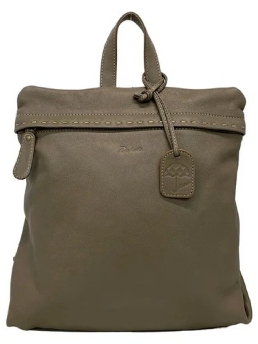 Dakota Beige Leather Backpack